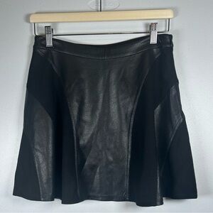 Jessica Simpson Faux Leather/Suede Black Mini Skirt. Size M. Mobwife. Grunge.